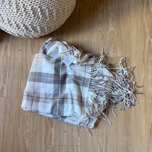 Plaid Tassel Throw Blanket